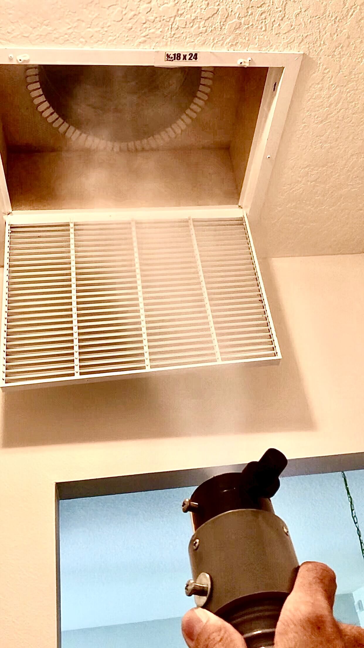 Air duct sanitizing