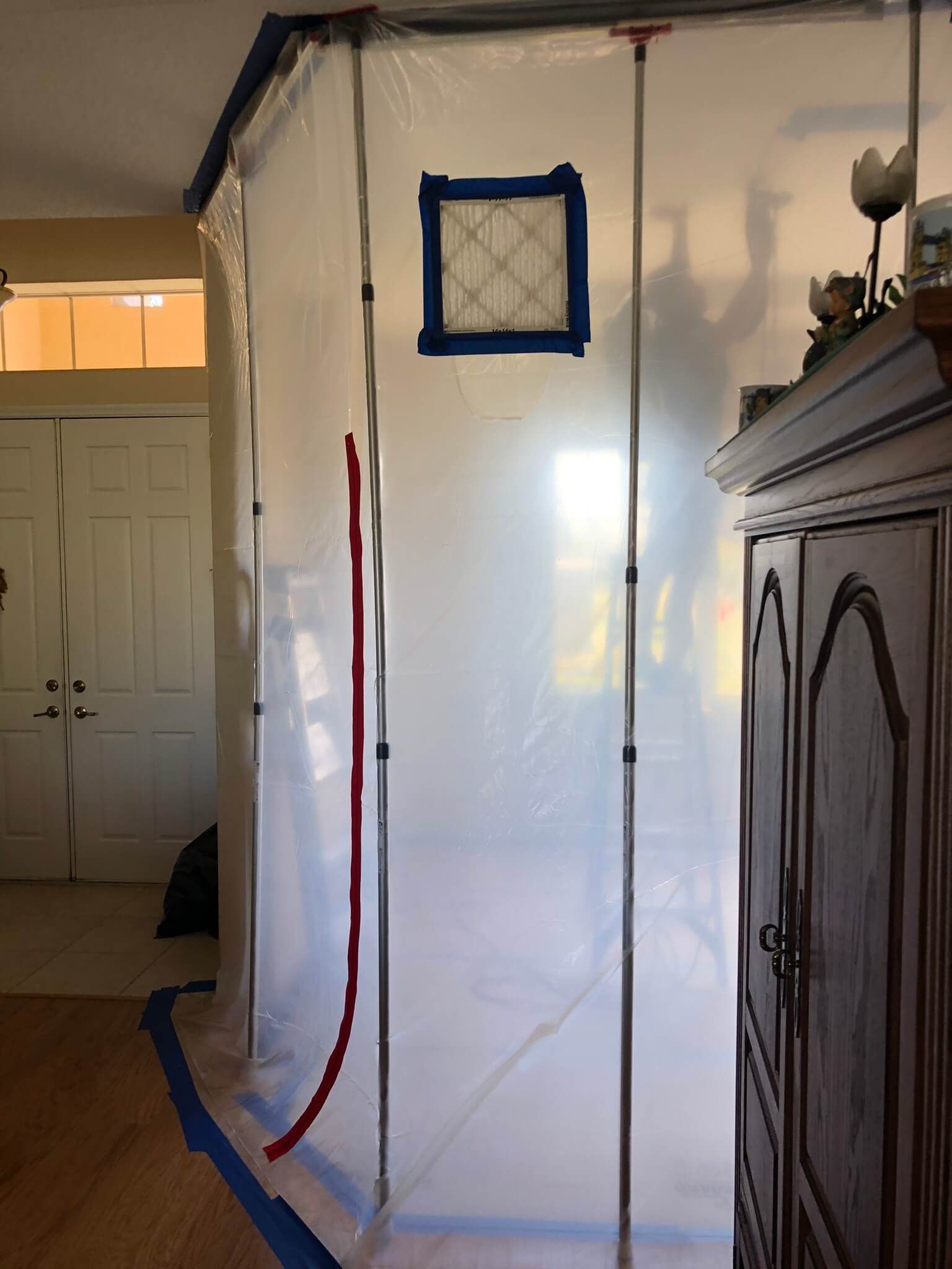 mold remediation in entry way