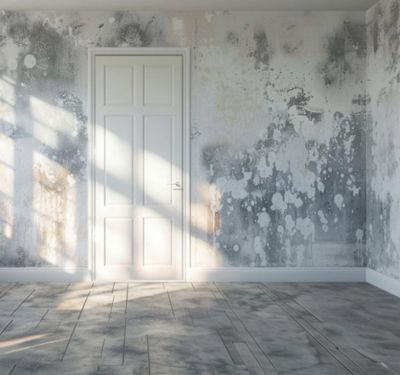 a wall inside a home affected by mold